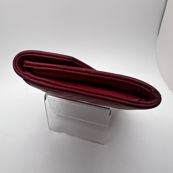 GUC Yves Saint Laurent Red Compact Wallet - Picture 3 of 5